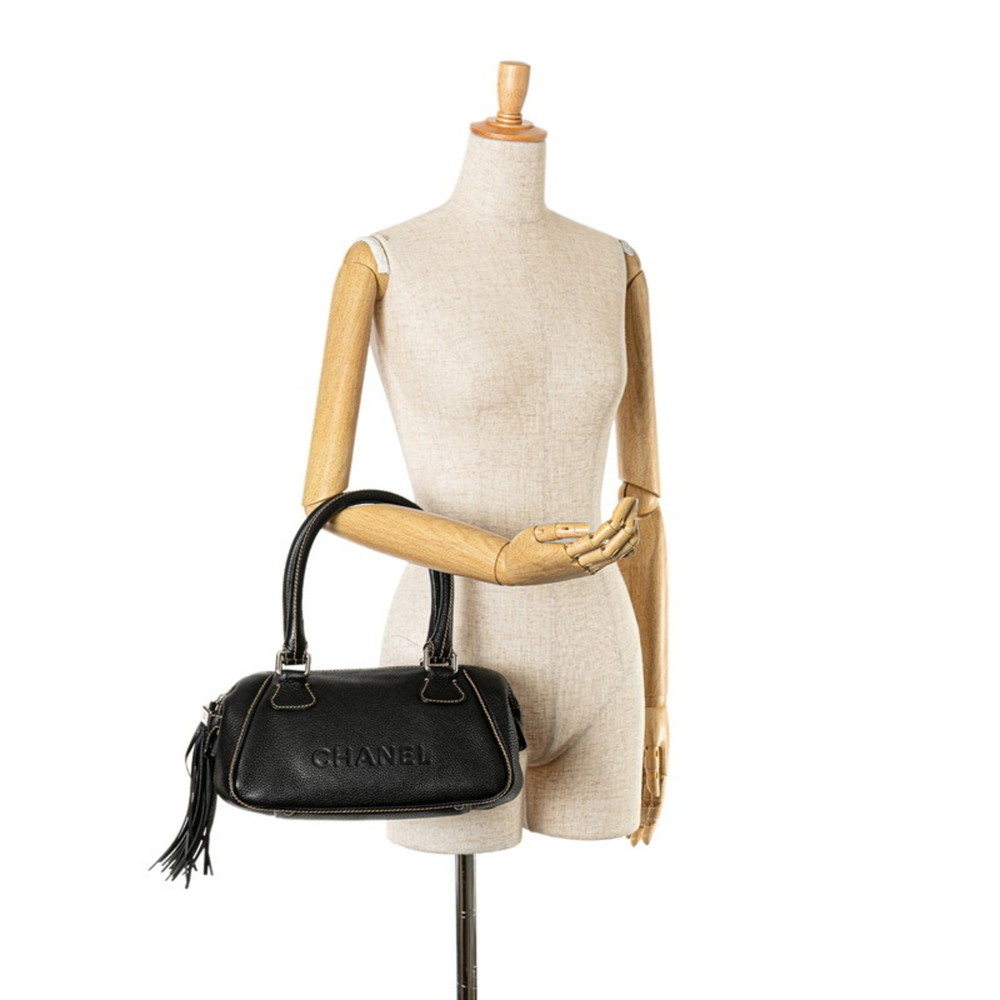 CHANEL Black Leather Boston Bag - Picture 9 of 9